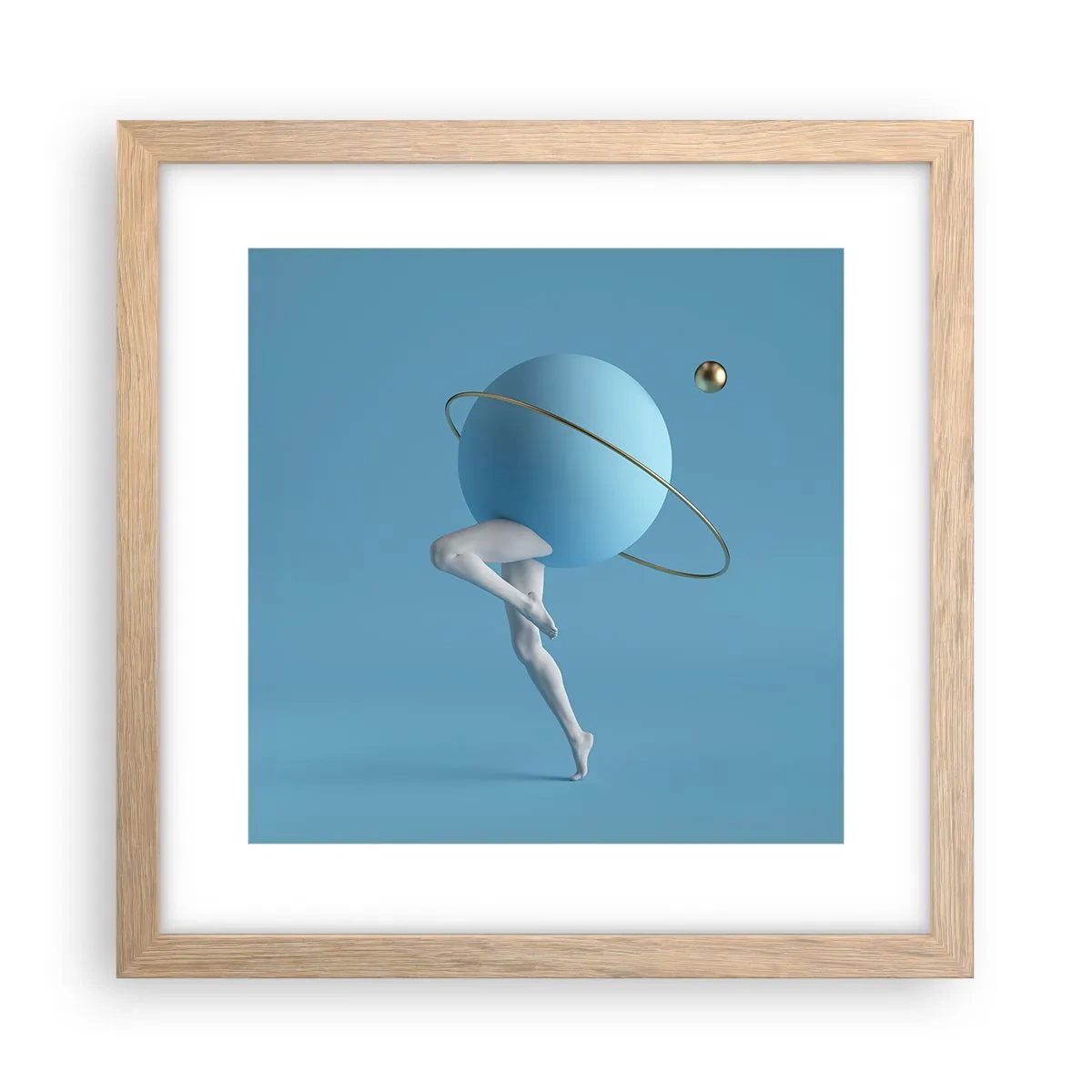 Affisch i ram av ljusek - Och planeterna blir galna - 30x30 cm