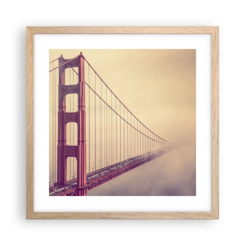 Affisch i ram av ljusek - Mellan himlen och jorden - 40x40 cm