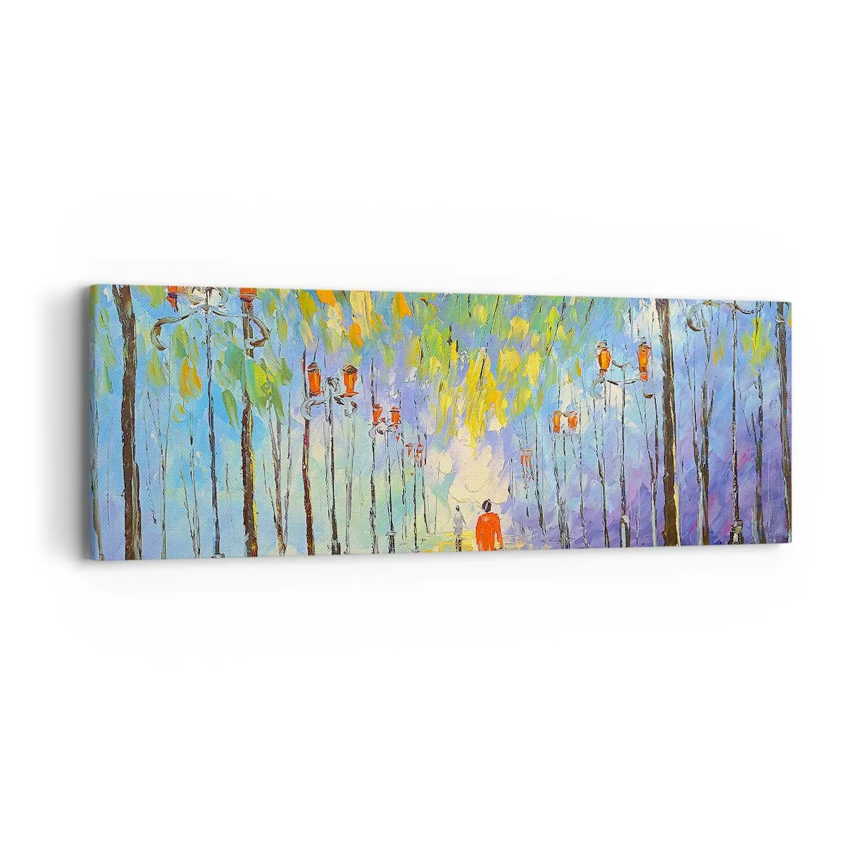 Canvastavla - Bild på duk - Regnets nattvisa - 90x30 cm