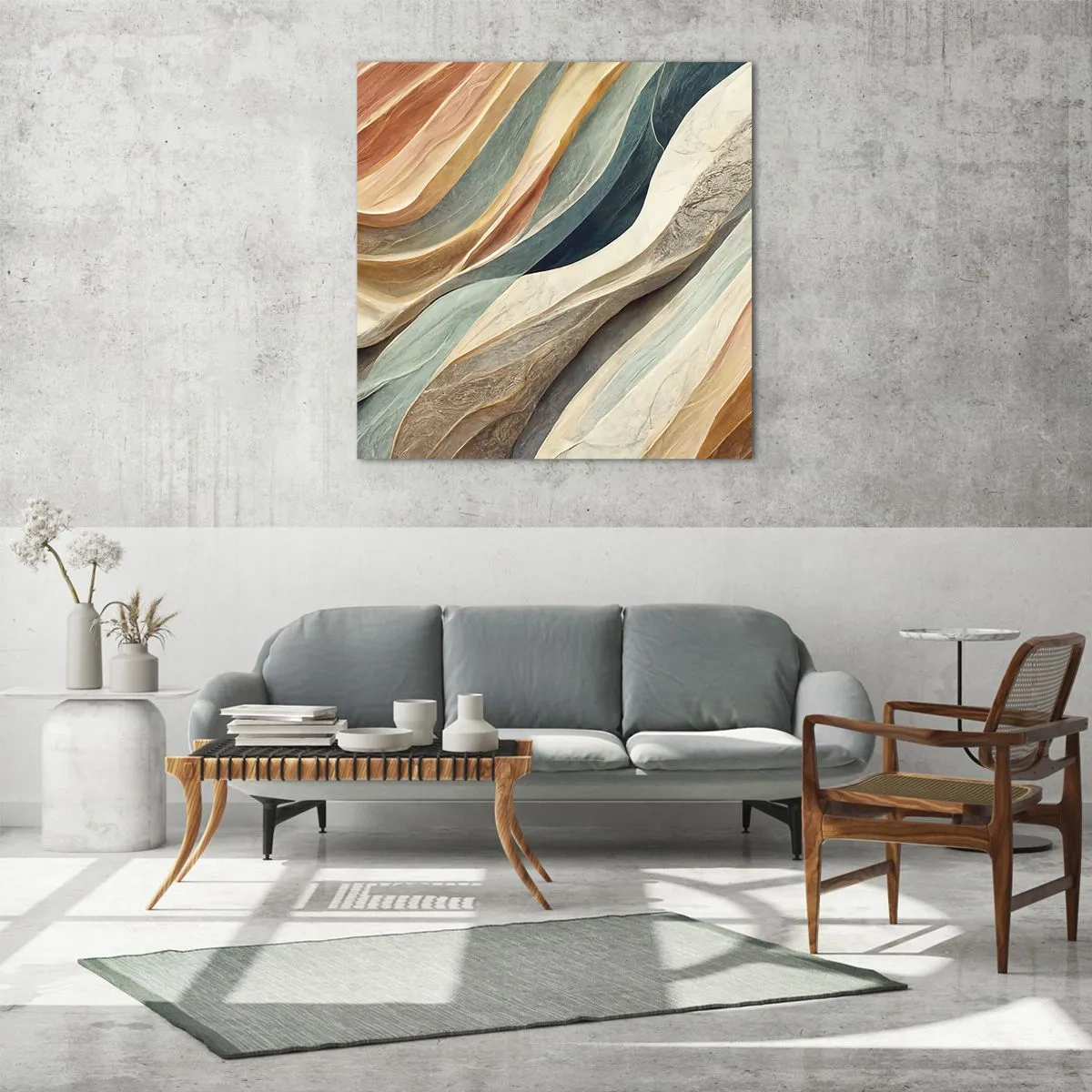 Glastavla - Bild på glas - Ögonblick före förändring - 40x40 cm