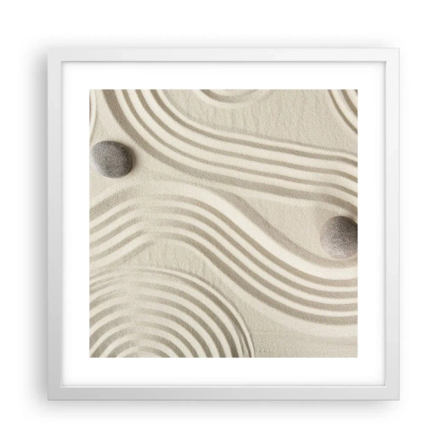 Affisch i vit ram - Värmens beröring - 40x40 cm