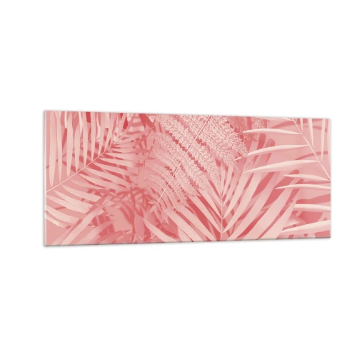 Glastavla - Bild på glas - Rosa koncept - 100x40 cm