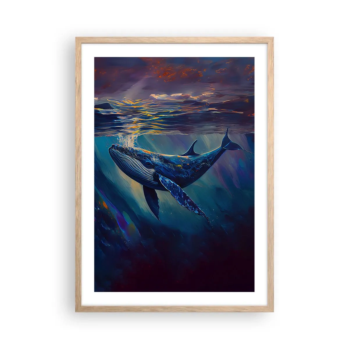 Affisch i ram av ljusek - Välkommen till min värld - 50x70 cm