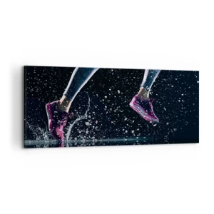 Canvastavla - Bild på duk - Med all kraft i benen - 100x40 cm