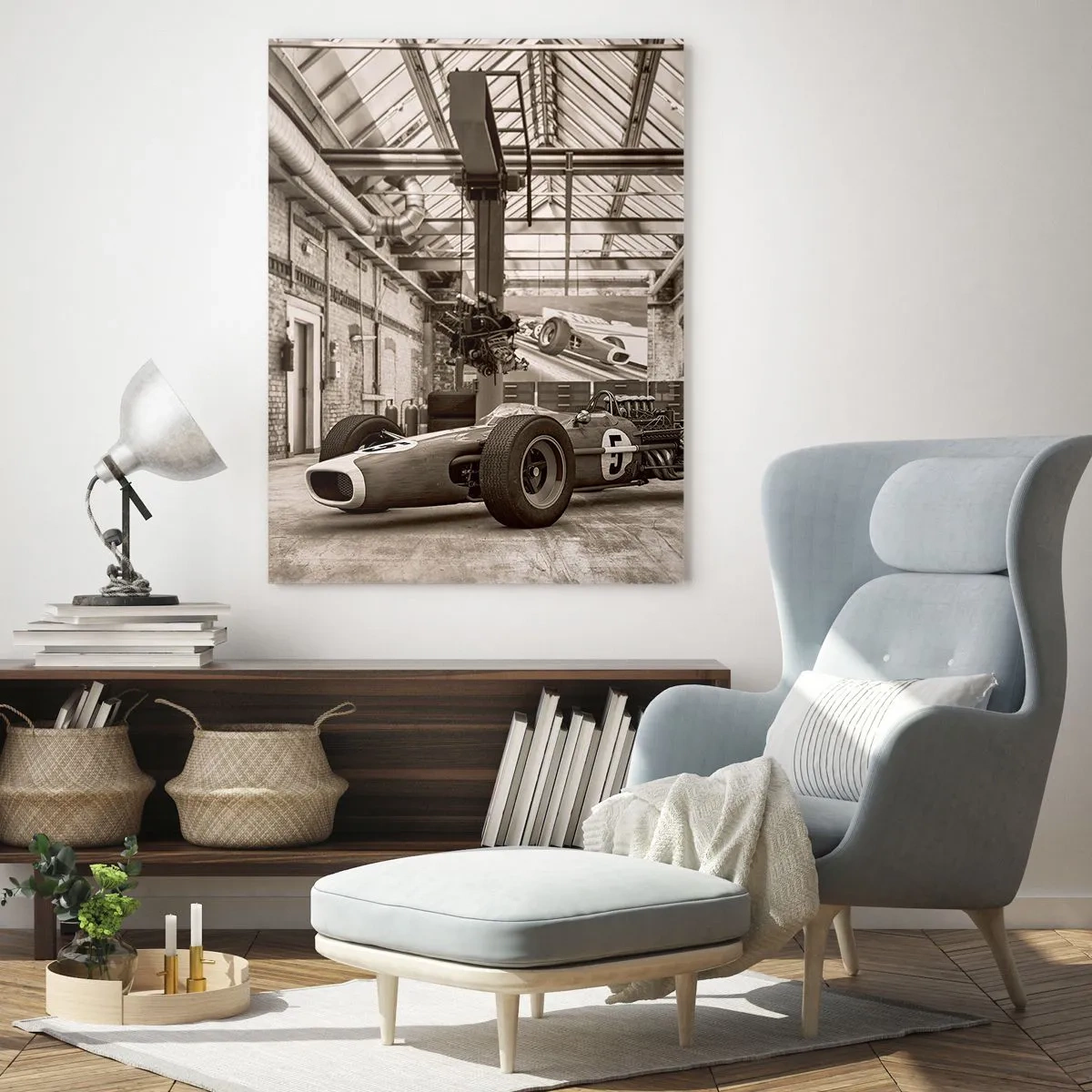Glastavla - Bild på glas - Segrarens vila - 70x100 cm