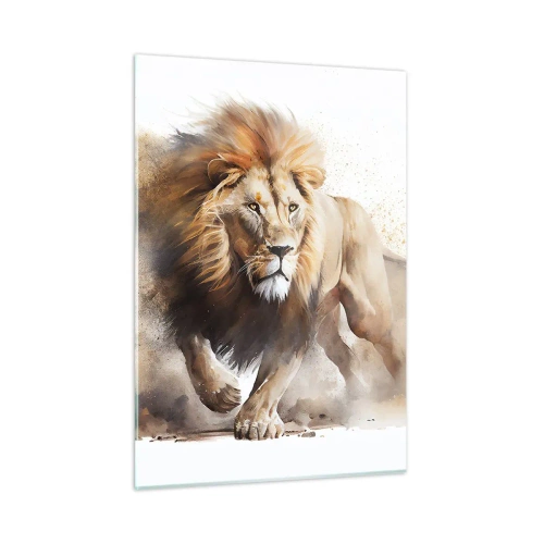 Glastavla - Bild på glas - Kungen har gett sig av - 50x70 cm