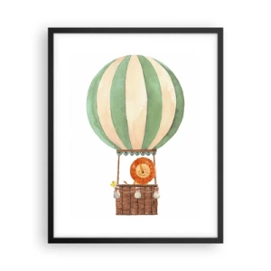 Affisch i svart ram - Leons resor - 40x50 cm