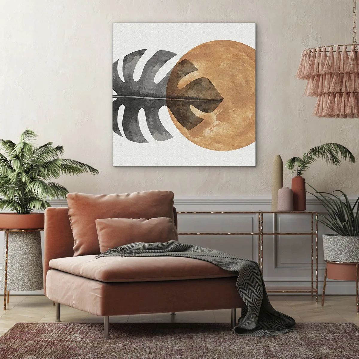 Canvastavla - Bild på duk - Alltid solen - 60x60 cm