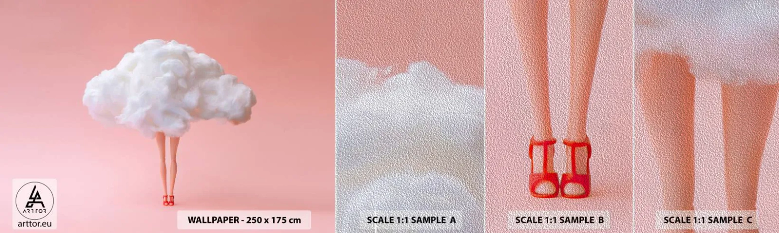 Provbit av fototapet Premium Sand - Söt utfästelse - Abstraktion, Kvinna, Kvinnans ben - 100x30 cm