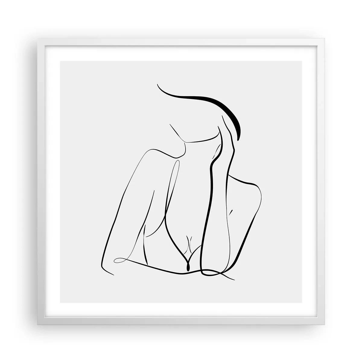 Affisch i vit ram - På drömvågen - 60x60 cm