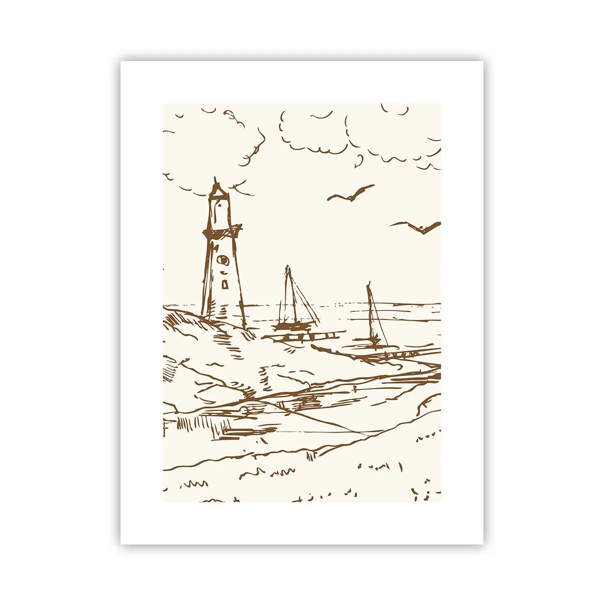 Affisch - Sommarminnets kontur - 30x40 cm