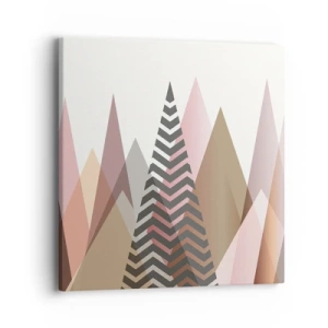 Canvastavla - Bild på duk - Utsikt över pyramider - 40x40 cm