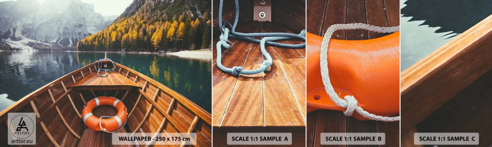 Fototapet Prov Standard Eco - Utflykt i fjällen - Landskap, Berg, Alperna - 100x30 cm