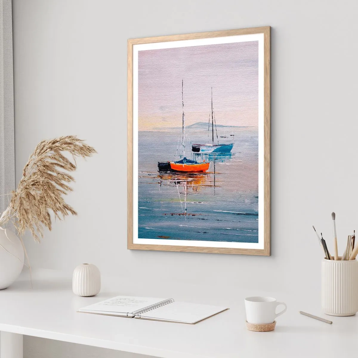 Affisch i ram av ljusek - En välförtjänt vila - 61x91 cm