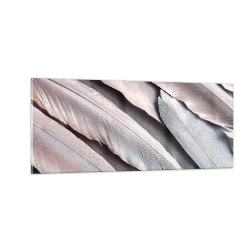 Glastavla - Bild på glas - I rosa silver - 100x40 cm