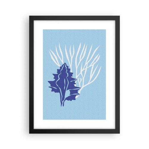 Affisch i svart ram - Bladformer - 30x40 cm