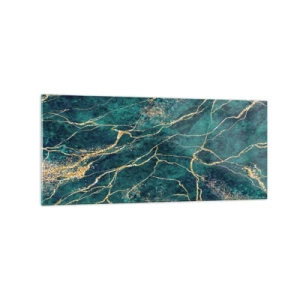 Glastavla - Bild på glas - Guldåder - 120x50 cm