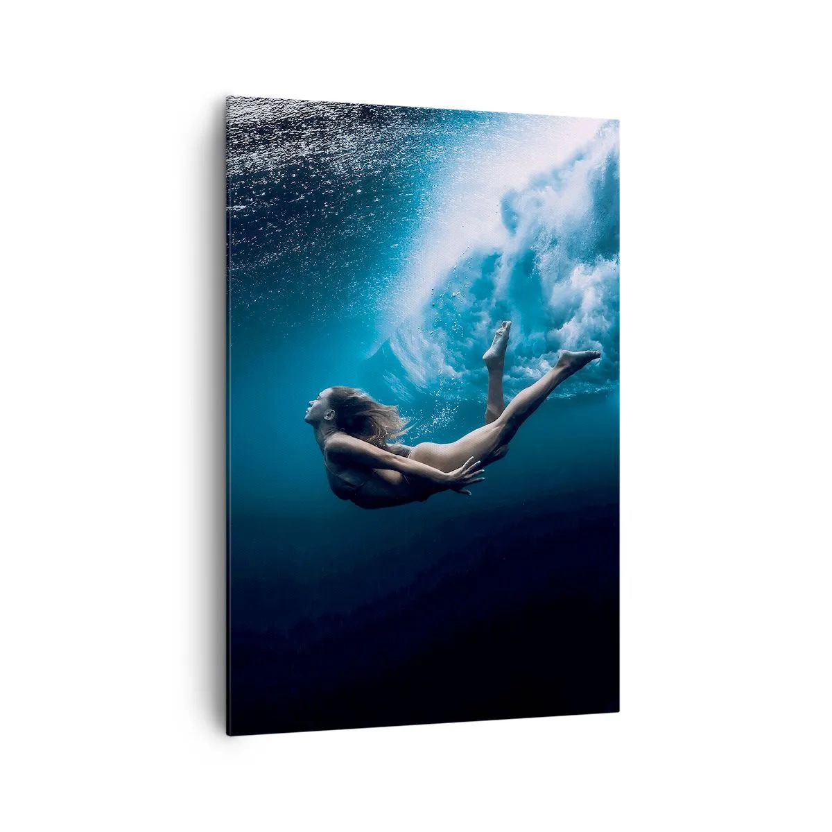 Canvastavla - Bild på duk - Modern sjöjungfru - 70x100 cm