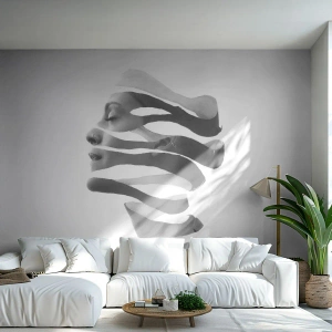 Fototapet Premium Sand - Surrealistisk porträtt - Abstraktion, Bit, Kvinna - 400x280 cm