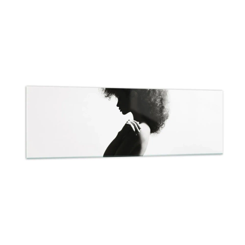 Glastavla - Bild på glas - Som en blomma på en slank stjälk - 160x50 cm