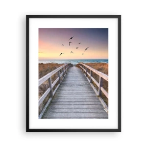 Affisch i svart ram - Startbana - 40x50 cm