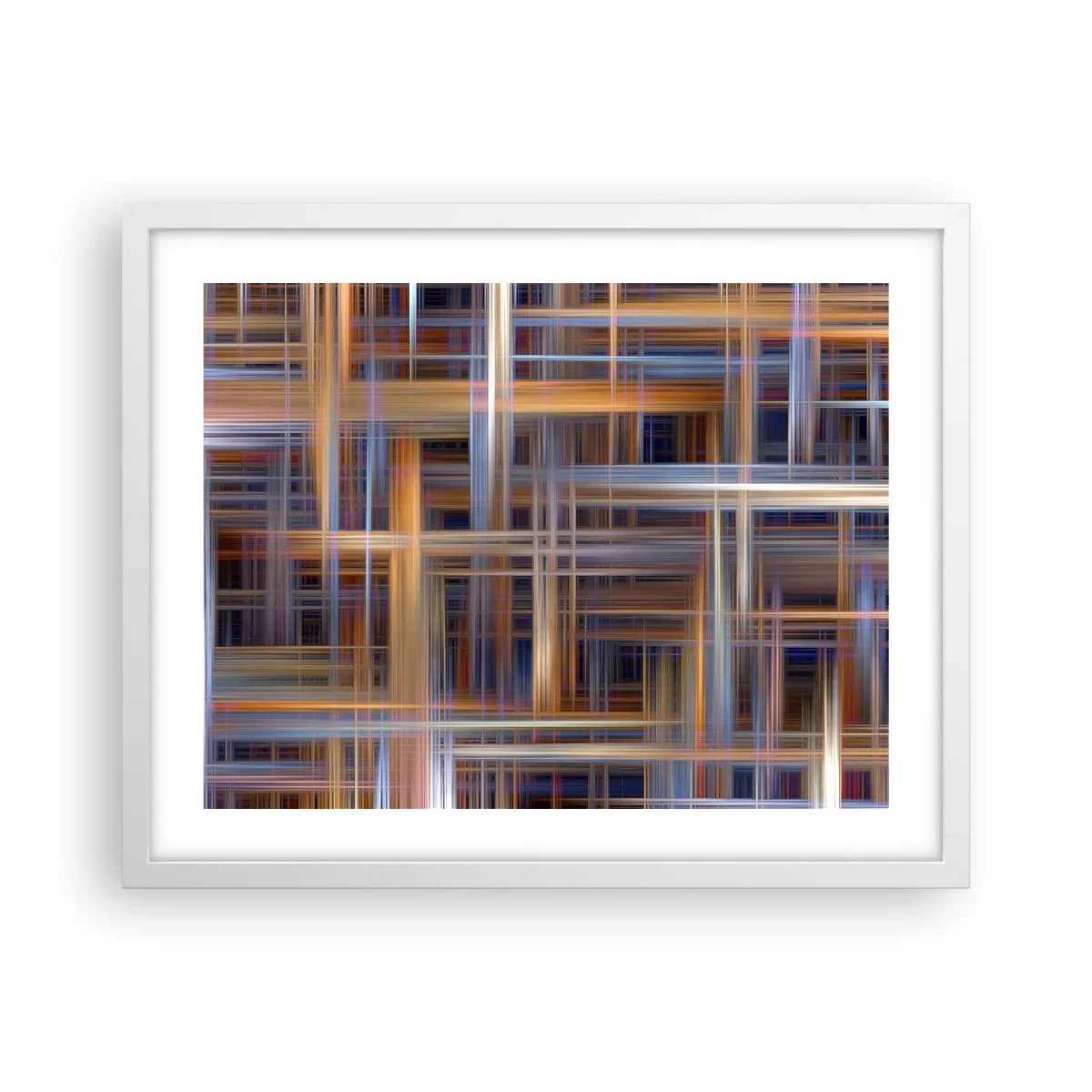 Affisch i vit ram - Vävd av ljus - 50x40 cm