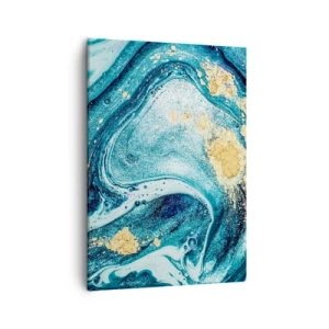 Canvastavla - Bild på duk - Blå virvel - 50x70 cm