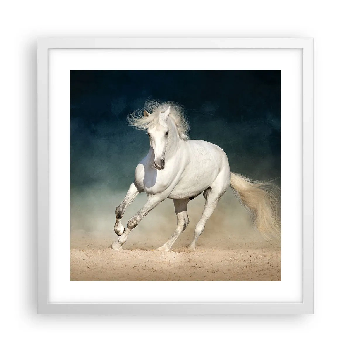 Affisch i vit ram - Frihet i ett rent tillstånd - 40x40 cm