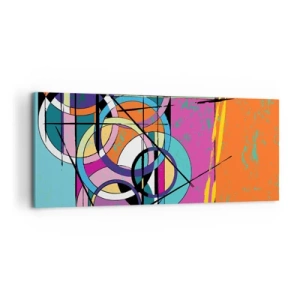 Canvastavla - Bild på duk - Hjul efter hjul - 120x50 cm