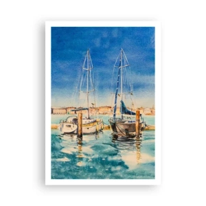 Affisch - Solig lagun - 70x100 cm