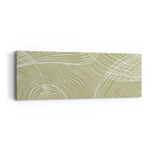 Canvastavla - Bild på duk - Intrikat abstraktion i vitt - 90x30 cm