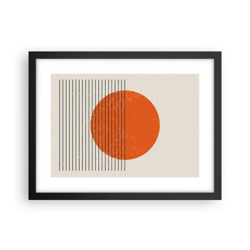 Affisch i svart ram - Alltid solen - 40x30 cm