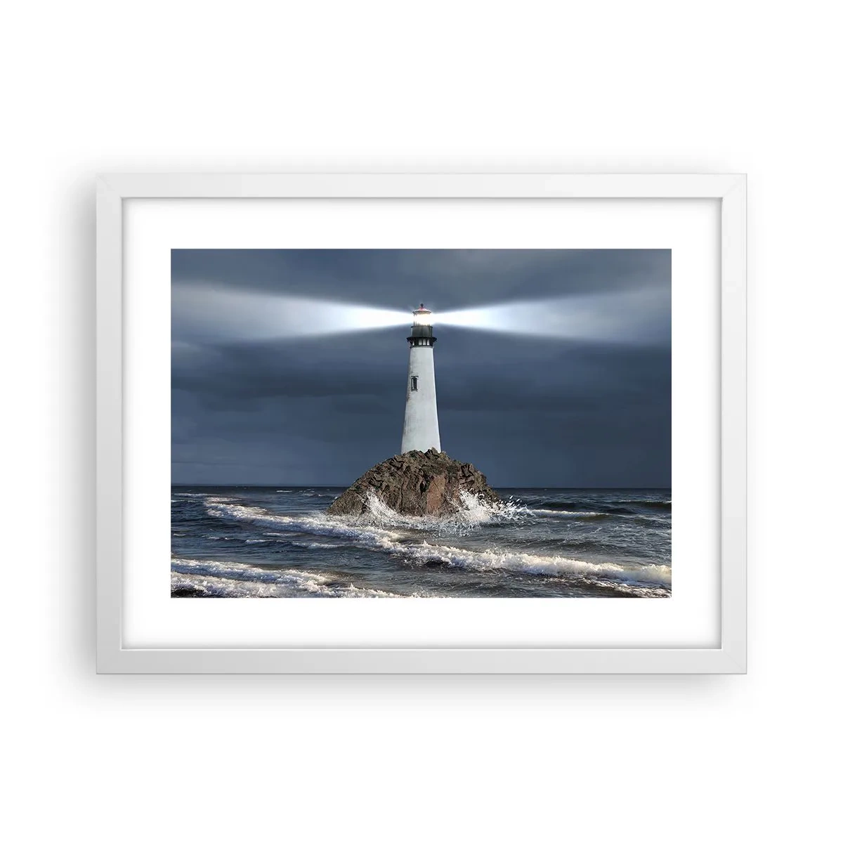 Affisch i vit ram - Här...här...här! - 40x30 cm