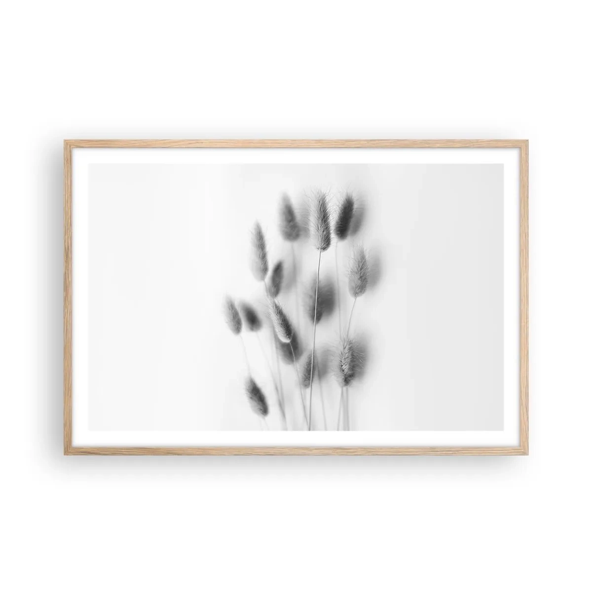 Affisch i ram av ljusek - Fluffigt gräs - 91x61 cm