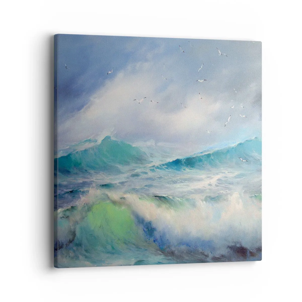 Canvastavla - Bild på duk - "Orkanen vrålade med triumf…' - 40x40 cm