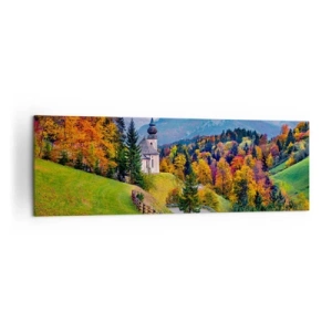 Canvastavla - Bild på duk - Landskap som en målning - 160x50 cm