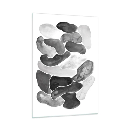 Glastavla - Bild på glas - Stenig abstraktion - 50x70 cm