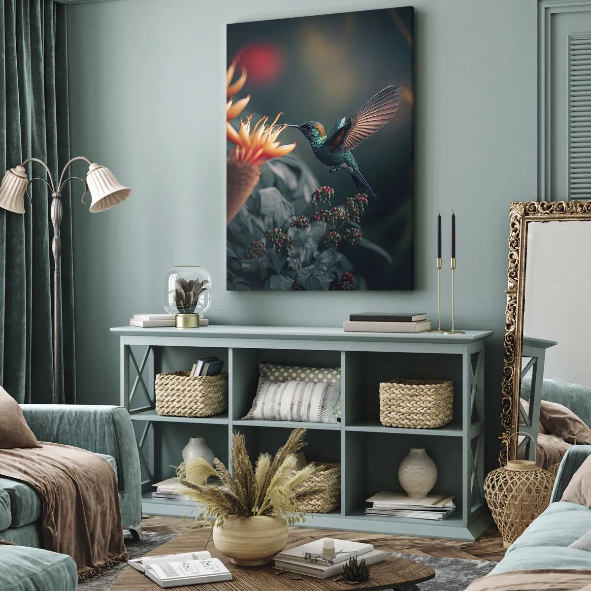 Canvastavla - Bild på duk - Ett verkligt färgglatt liv - 50x70 cm