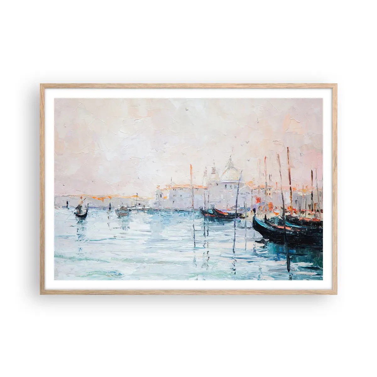 Affisch i ram av ljusek - Bortom vatten, bortom dimma - 100x70 cm