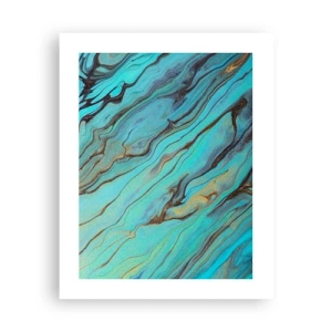 Affisch - Turkost tidvatten - 40x50 cm