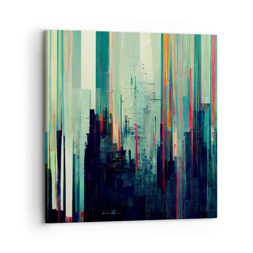 Canvastavla - Bild på duk - Futuristisk stad - 70x70 cm