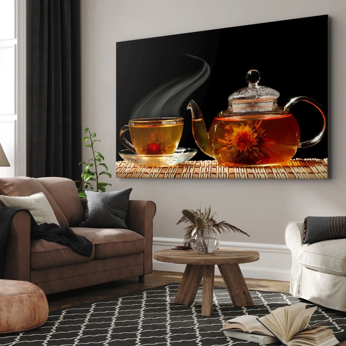 Canvastavla - Bild på duk - Magin och konsten att brygga te - 120x80 cm