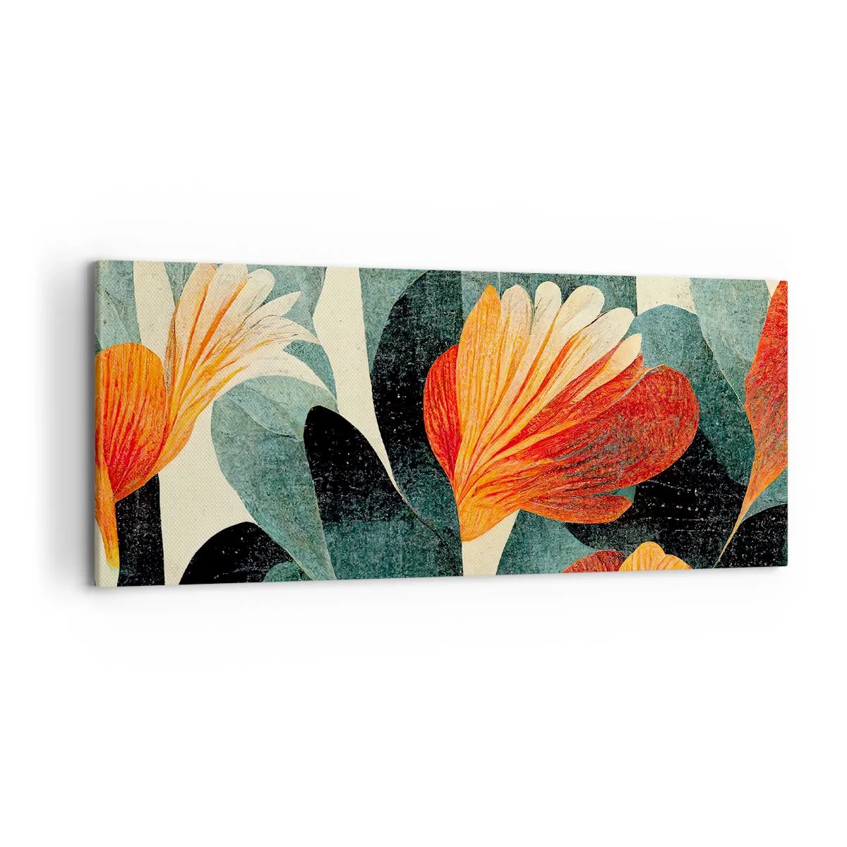 Canvastavla - Bild på duk - Värmen i tropikerna och svalkan i grönskan - 120x50 cm