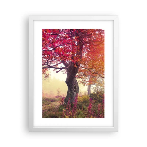 Affisch i vit ram - Våldsam blommande - 30x40 cm