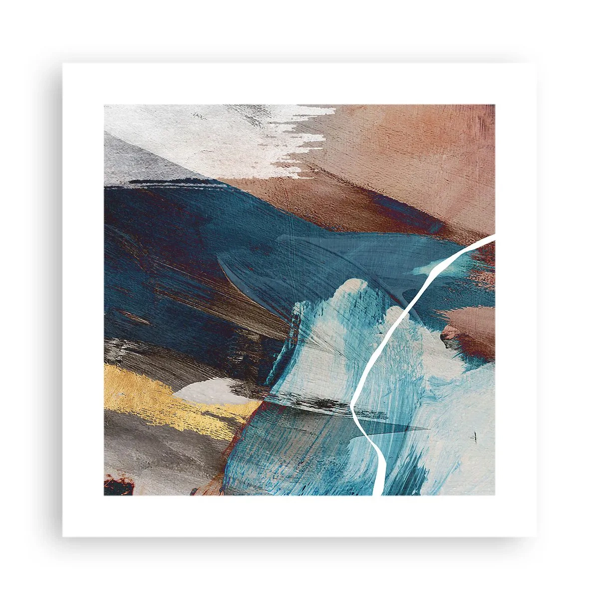 Affisch - Med styrka och energi - 40x40 cm