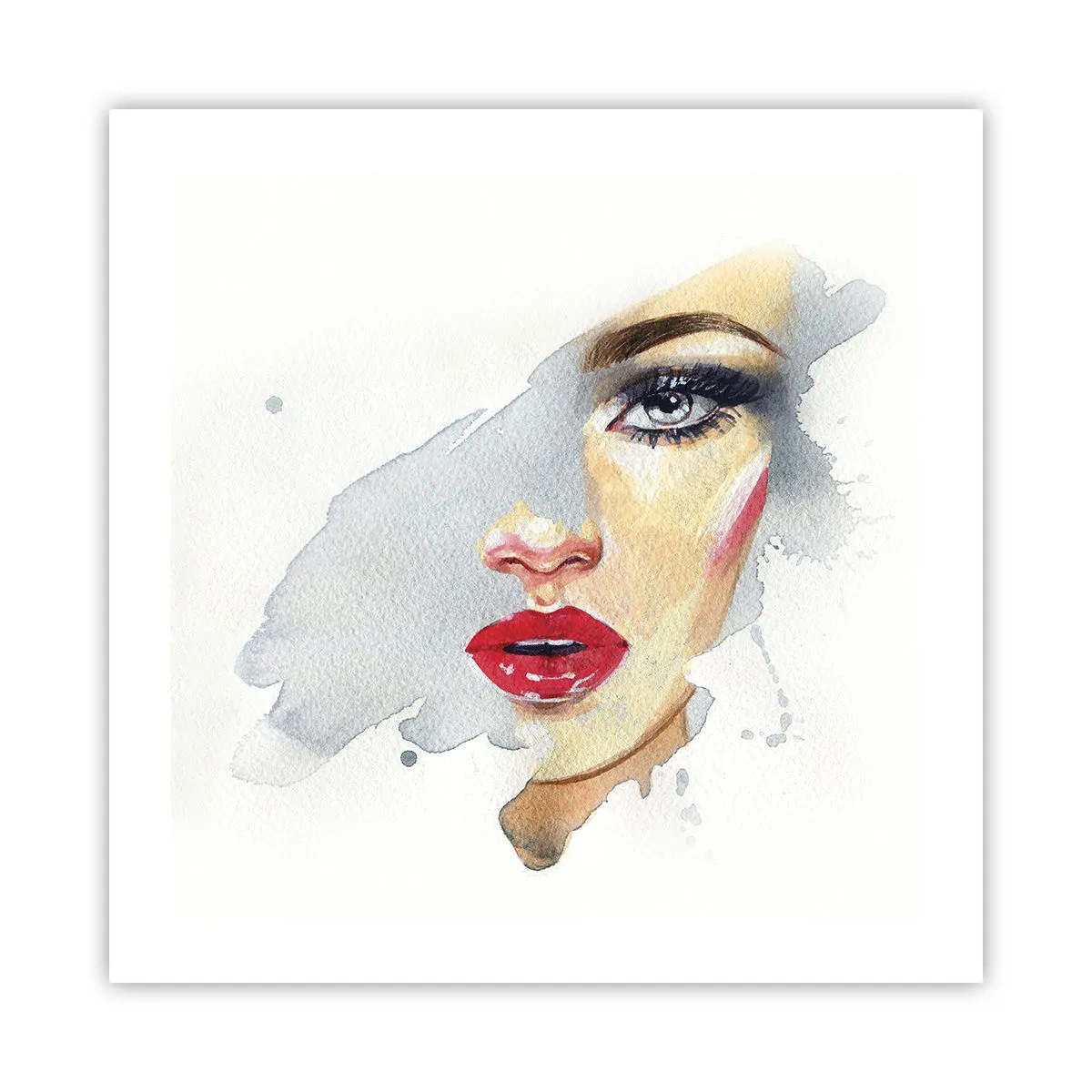Affisch - Reflektion i vattendroppe - 50x50 cm