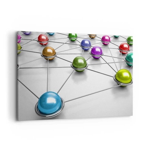 Canvastavla - Bild på duk - Rymdens spindelnät - 120x80 cm