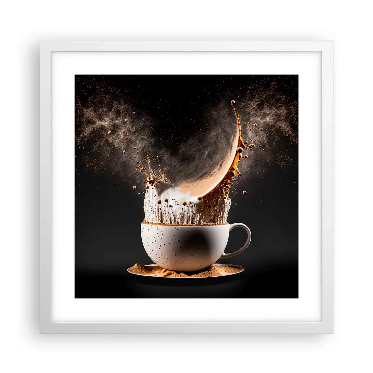 Affisch i vit ram - Smakexplosion - 40x40 cm