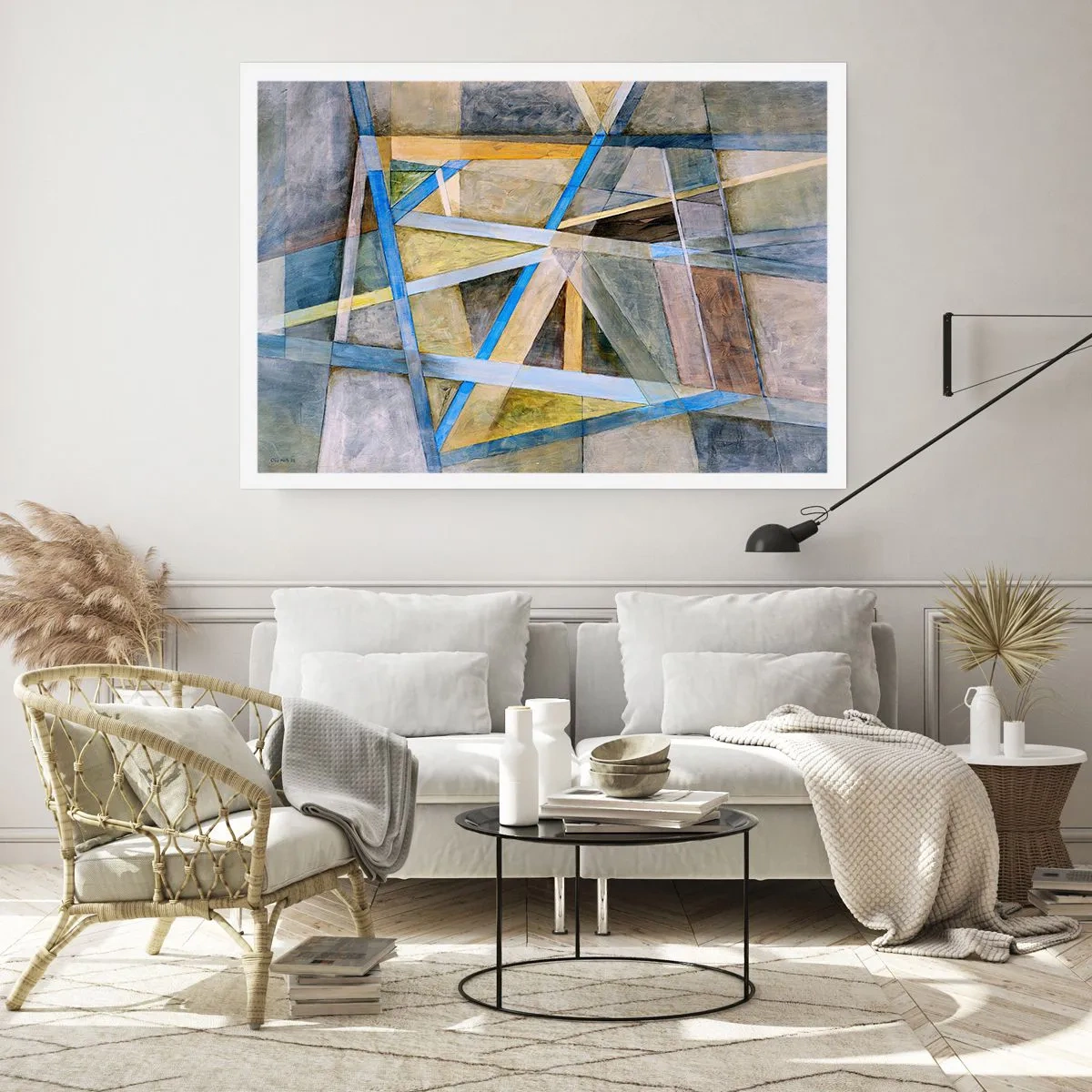 Affisch - Rakt fram eller diagonalt? - 91x61 cm