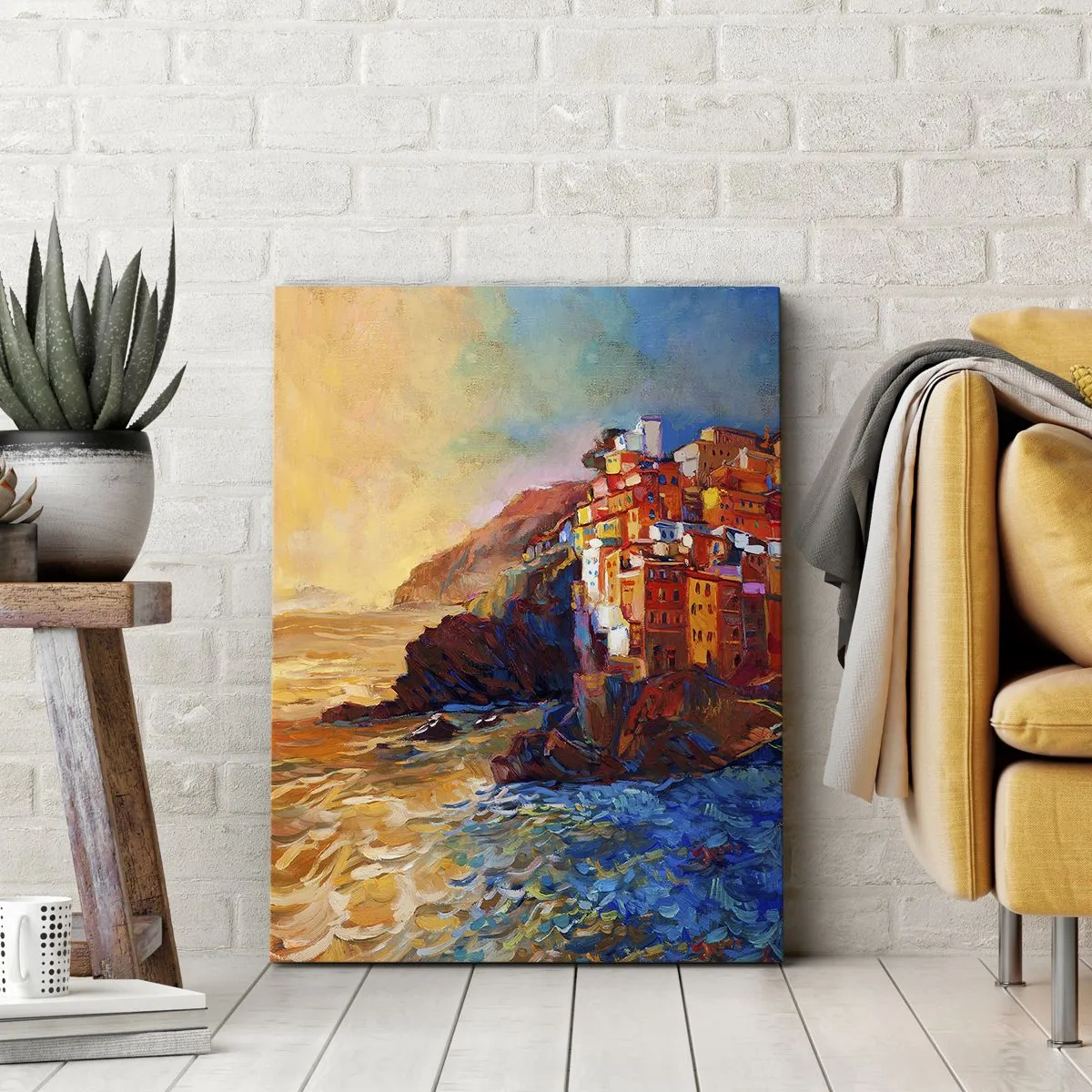 Canvastavla - Bild på duk - Italiensk stämning - 50x70 cm